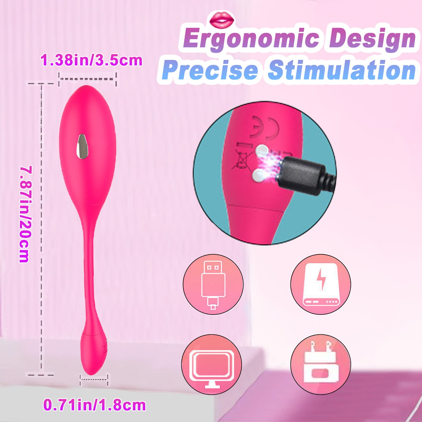 Remote Wearable Panty Egg Massager Rose Bullet G-Zone Toy