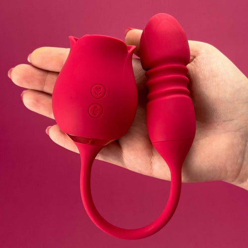 Rosebud Thruster Dual Rose Vibrator