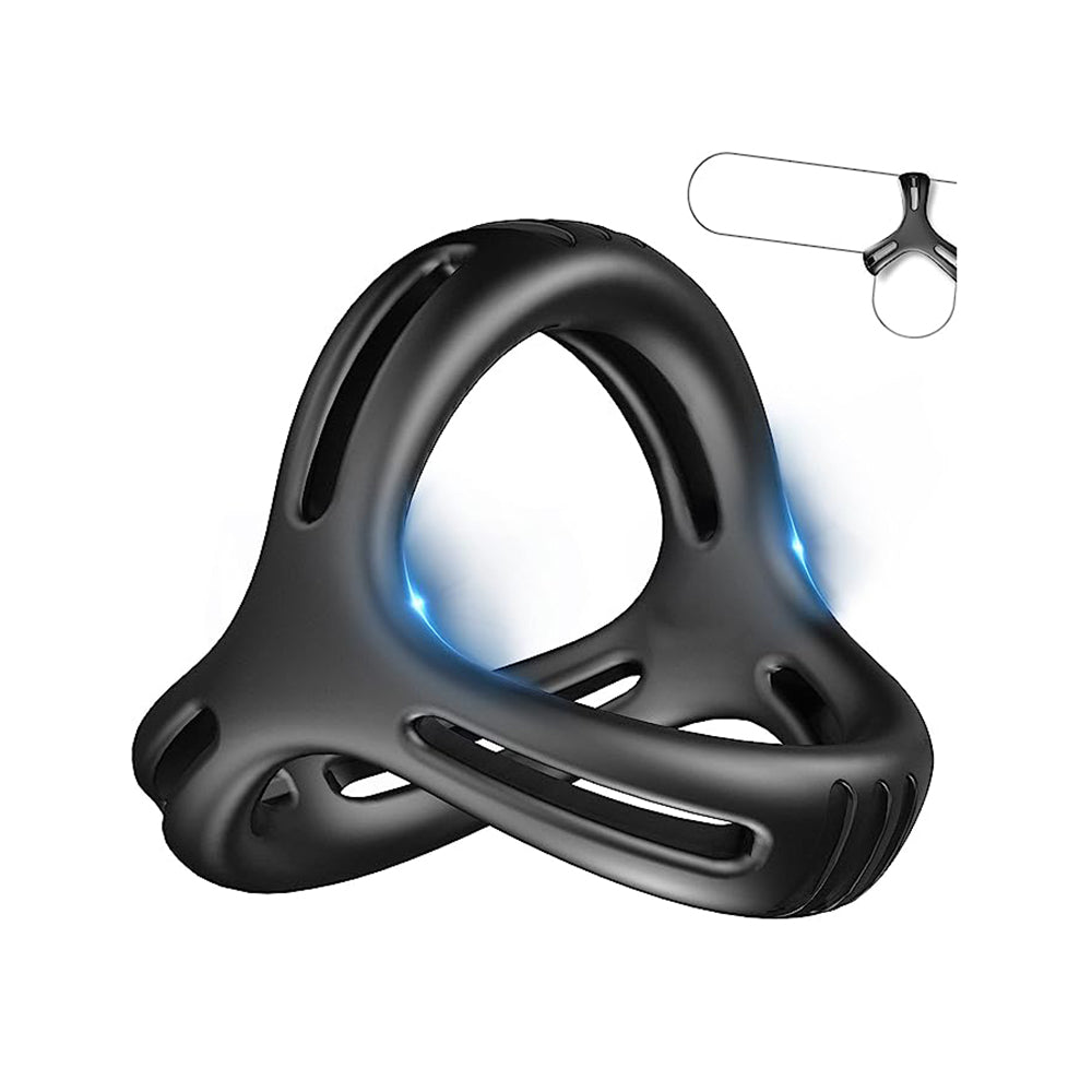 3 in 1 Silicone Penis Ring – product view 2