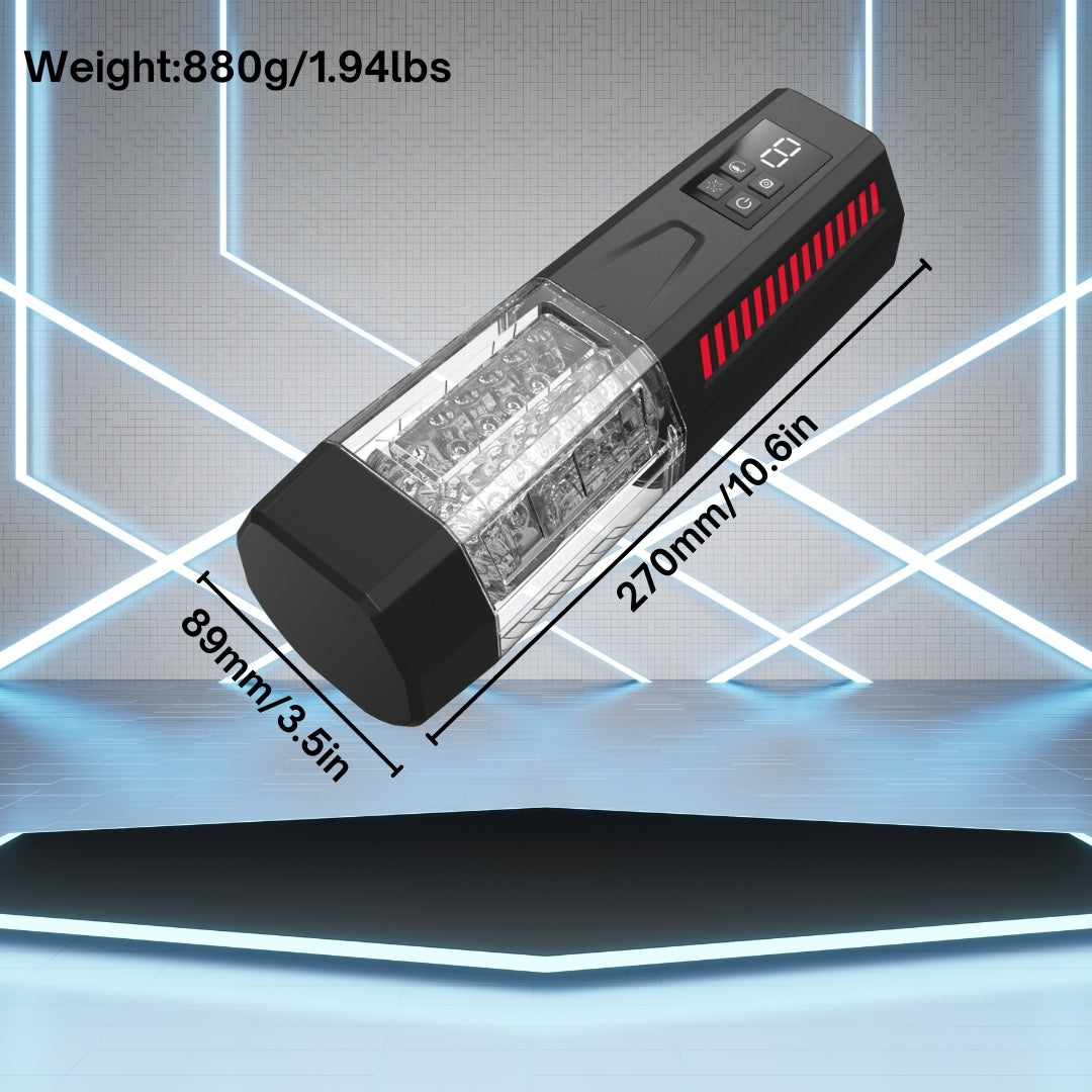 One-Touch Telescopic Sucking And Vibrating Male Stroker — product image 11