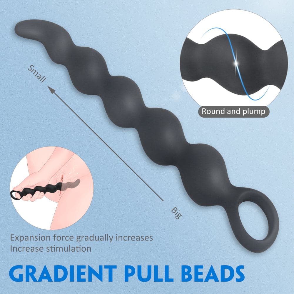 Extra Llong Vibrating Bead Butt Plug – product view 8