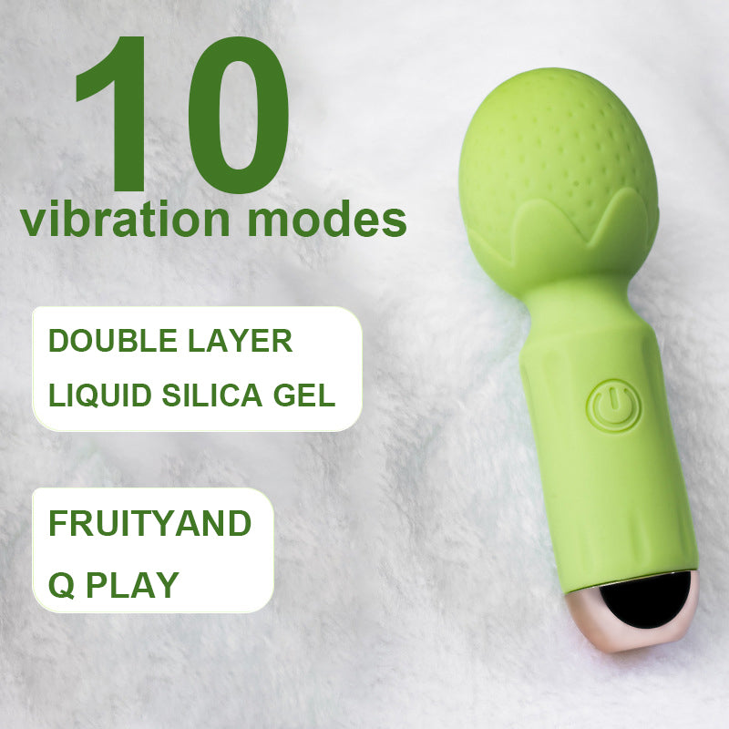 10 Frequency Vibration Mini AV Strawberry Head Vibrator – product view 2