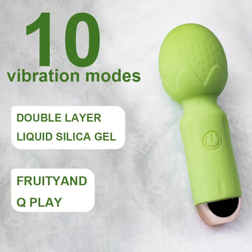 10 Frequency Vibration Mini AV Strawberry Head Vibrator