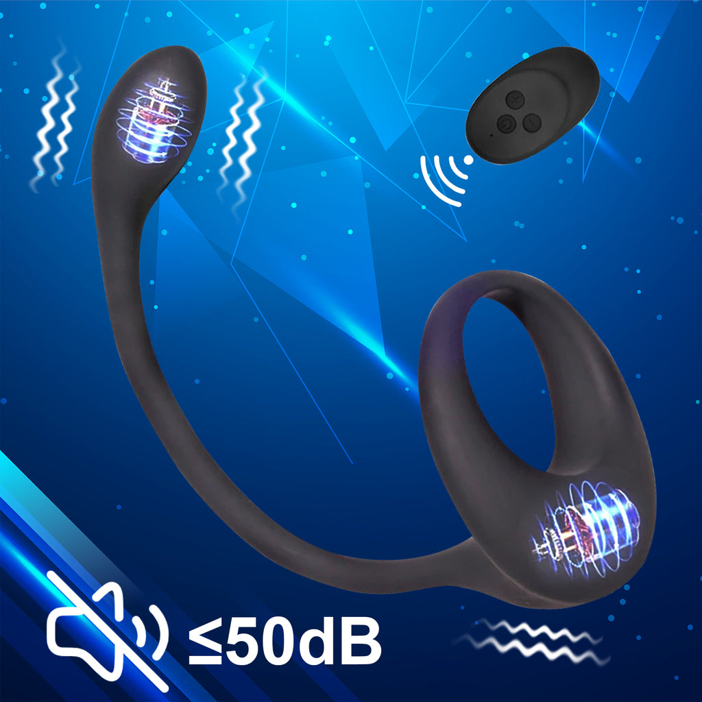 3 in 1 Dual Motor 10 Modes Vibrating Cock Ring with Anal Plug, Uxol 10 Vibration Modes Adult Sex Toys for Men Couples, Prostate Massager G spot Nipple Vibrator Remote Control – product view 11