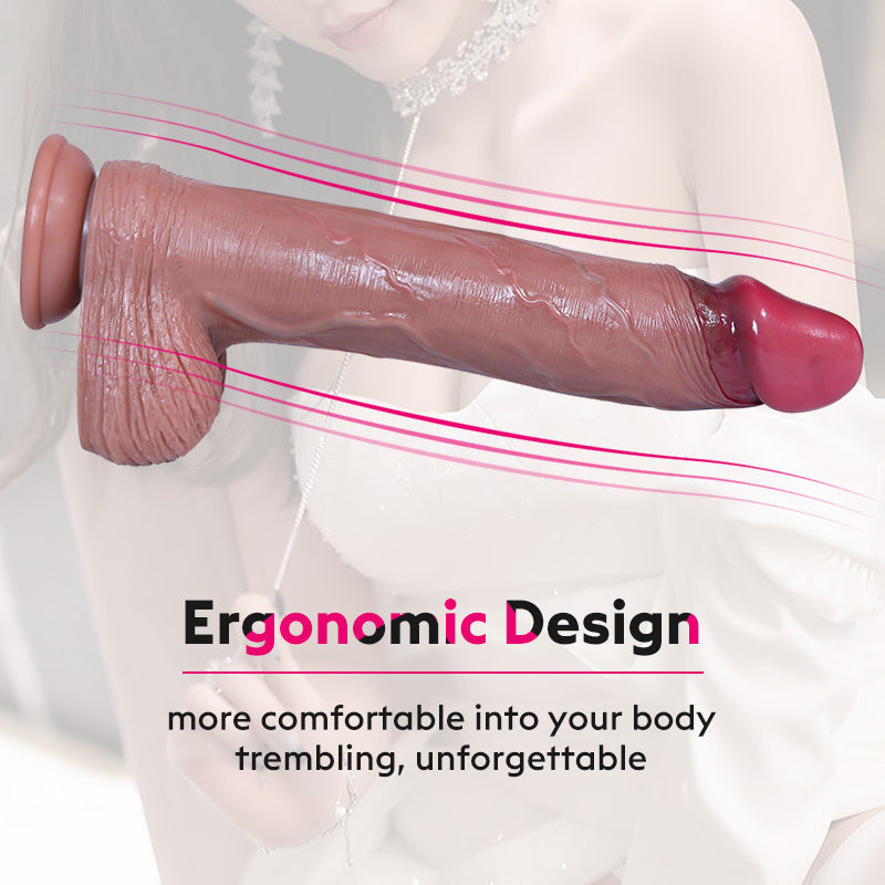 12 inches Liquid Silicone Lifelike Dildo Simulation Dildo – product view 5