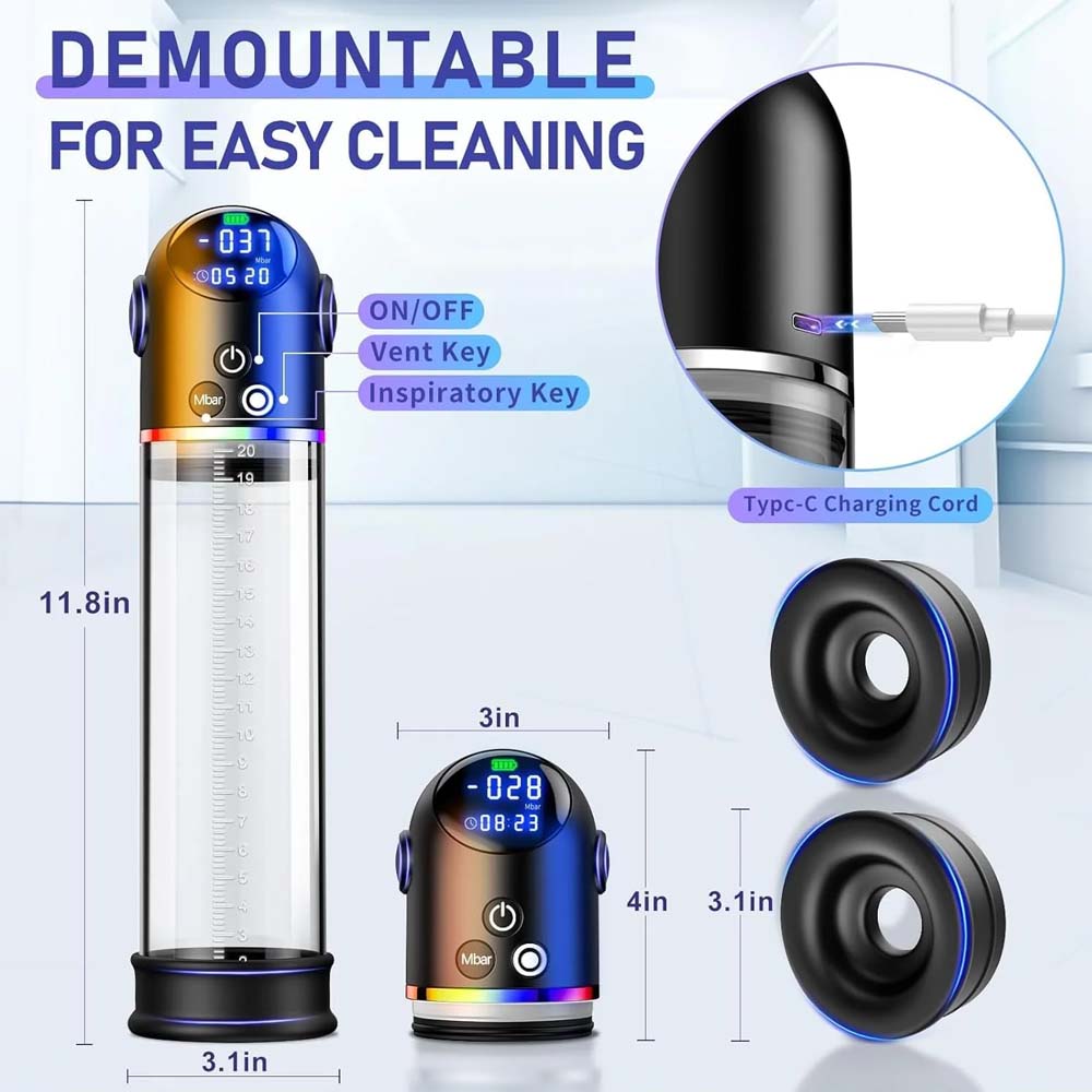 4 Suction Modes Digital Display Penis Trainer Electric Penis Pump — product image 4