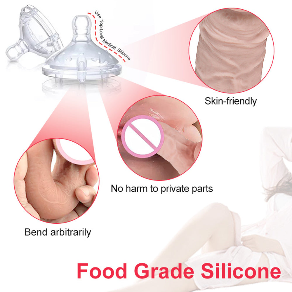 8.7 Inch Real Realistic Texture Allovers Dildo-Thickening Suction Dildo