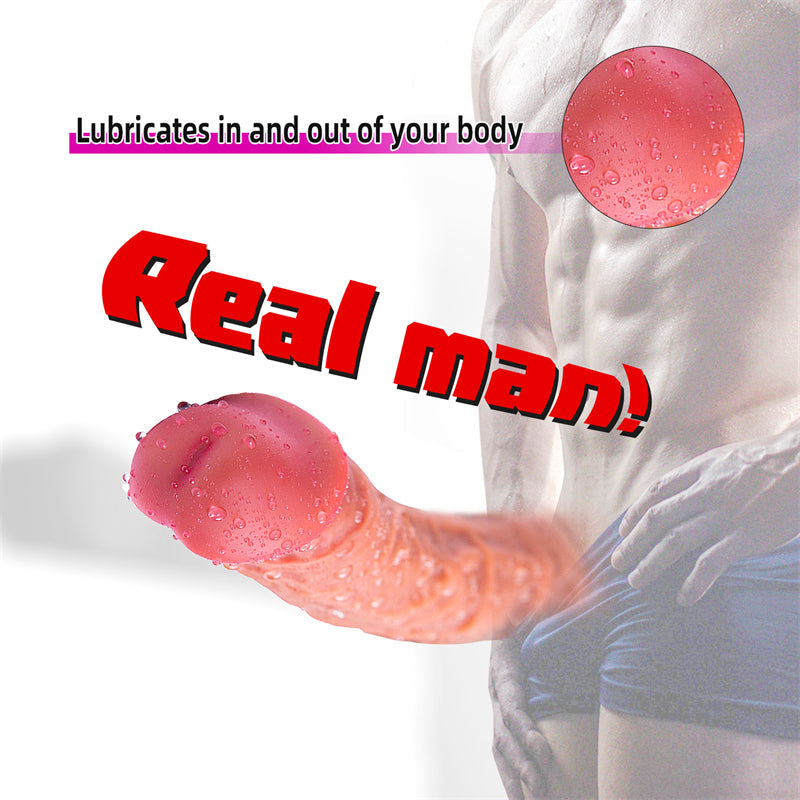 9.8 Inch Extra Large Dildo | Double Foreskin Swing Allovers Dildo – product view 2