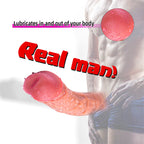 9.8 Inch Extra Large Dildo | Double Foreskin Swing Allovers Dildo – product view 2