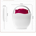 Sucking The Vibrator Tongue Licking Rose Vibrator – product view 7