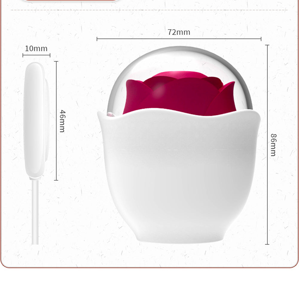 Sucking The Vibrator Tongue Licking Rose Vibrator – product view 7
