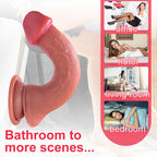 7.1 Inch Thickened Silicone Dildo| Suction Cup Allovers Thrusting Dildo – product view 2