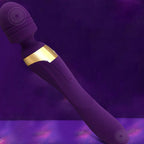 Double Head Magic Wand Rechargeable with Vibrating Dildos – product view 3