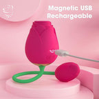 The Rose Vibrator - 5 Suction & 10 Vibration Modes with Vibrating Egg – product view 7