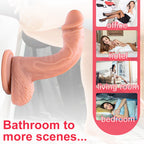 7.3 Inch Double Free Spins Suction Cup Dildos - Simulation Allovers Dildos
