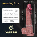 Top 10.4 Inch Allovers Thrusting Dildo Super Realistic Texture Plus Thick Dildo – product view 7