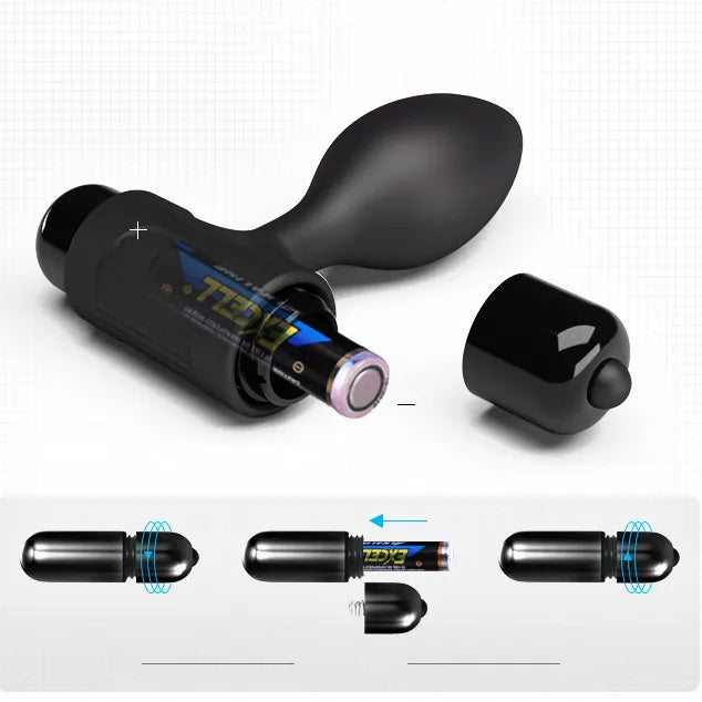 10-Frequency Strong Vibration Silicone Massage Anal Plug – product view 2