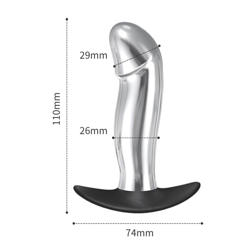 10 Vibration Modes Metal Anal Vibrator Butt Plug – product view 8