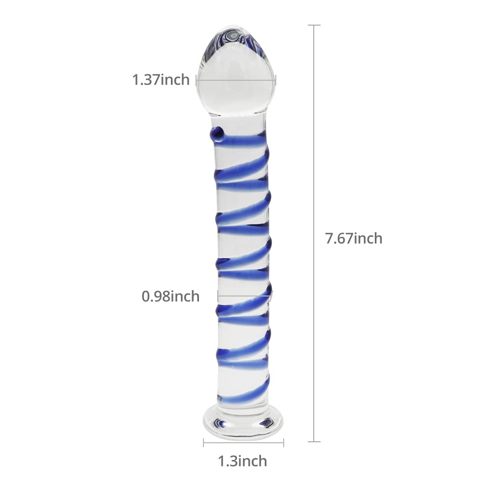 7.67 Inch Crystal Glass Dildo – product view 4