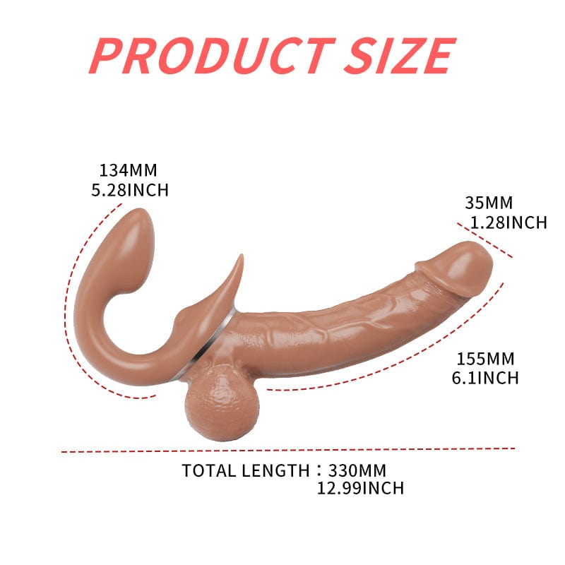 6.1 in Double-Ended Dildos Female 10 Frequency Variable Sex Machine Clitoris Vibrator