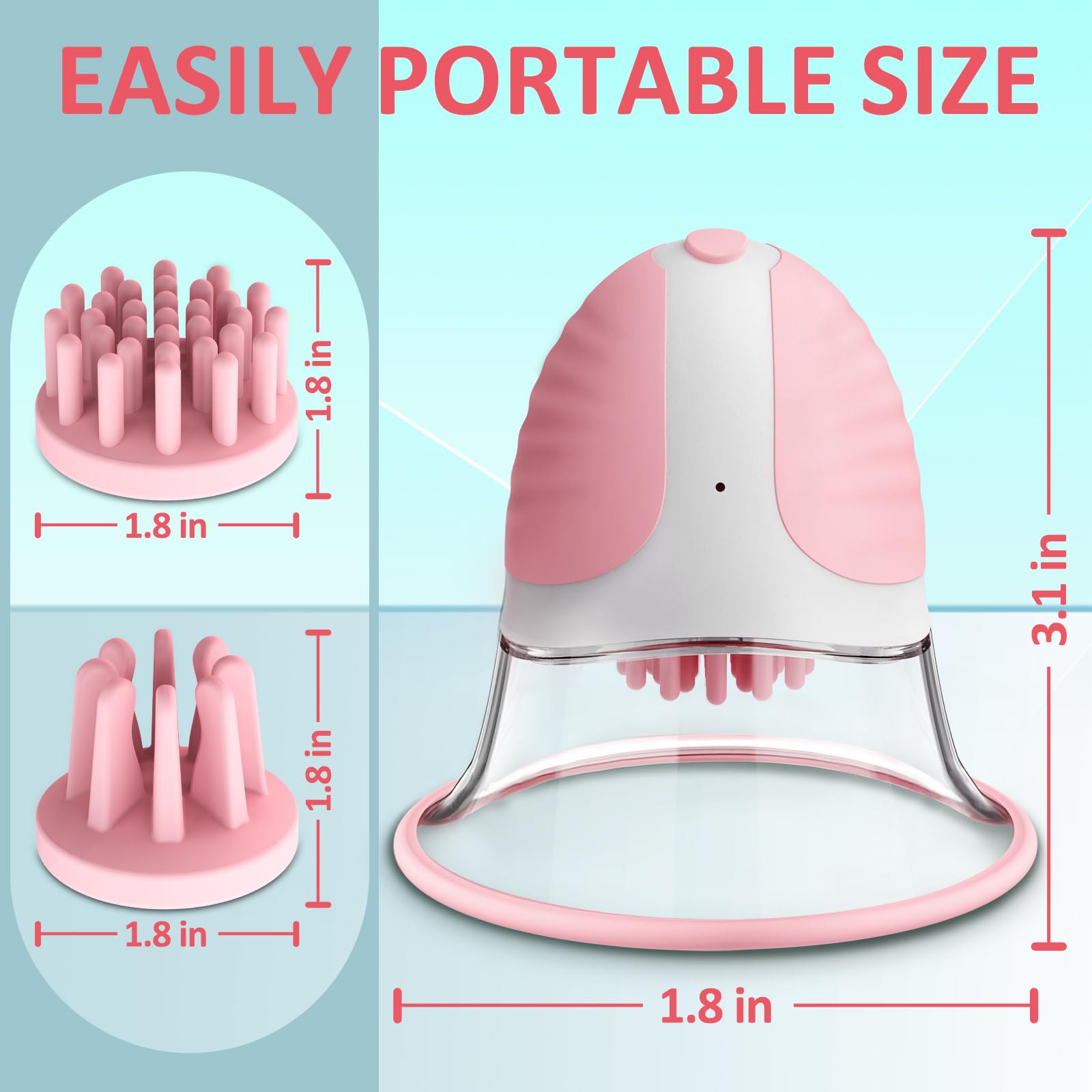NipTwist Chest Suction Massager Set 10 Modes (2 Pcs)