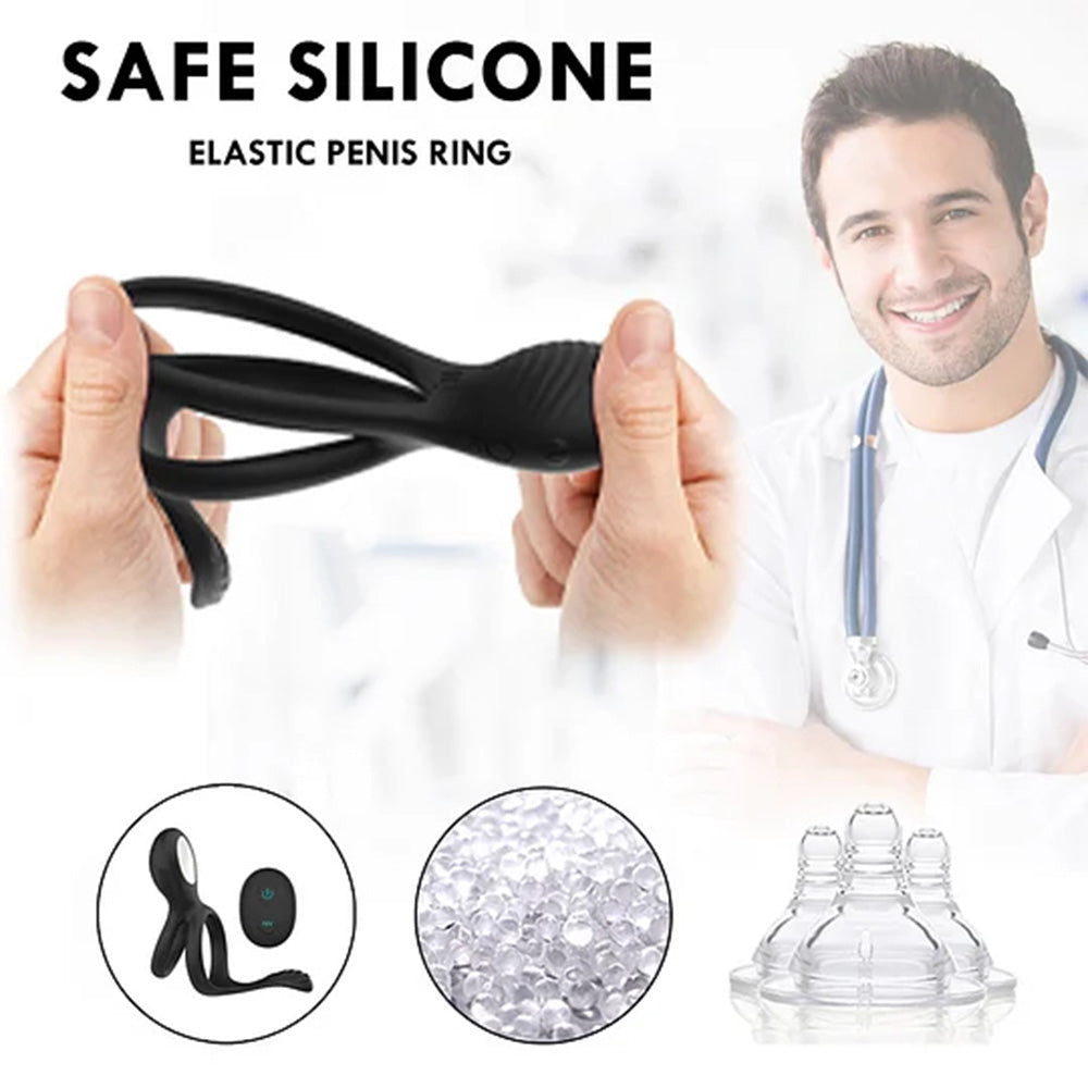 Wireless Remote Control Vibrating Cock Ring and Clitoral Stimulator – product view 11