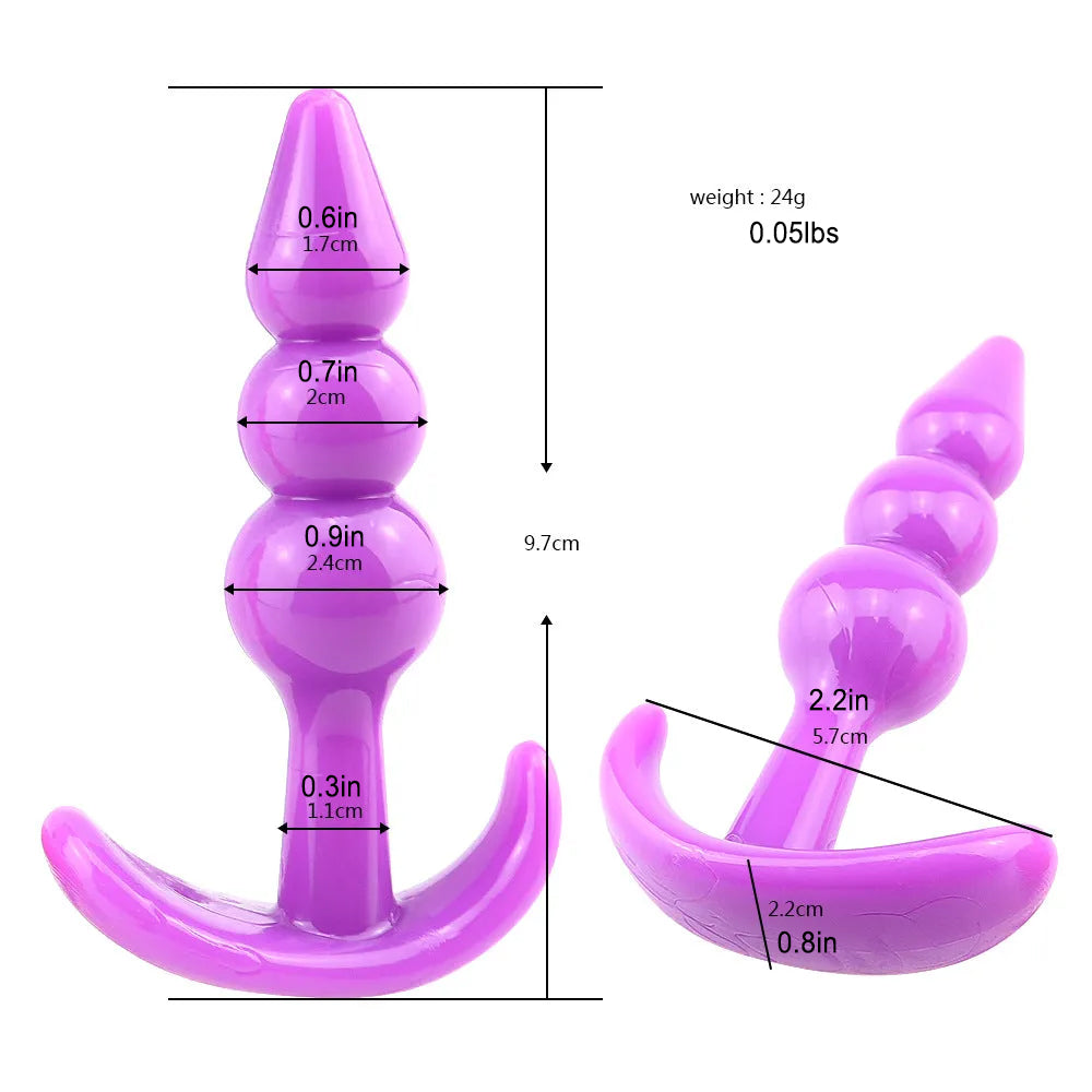 Triple-Bead Anal Plug Unisex – product view 3