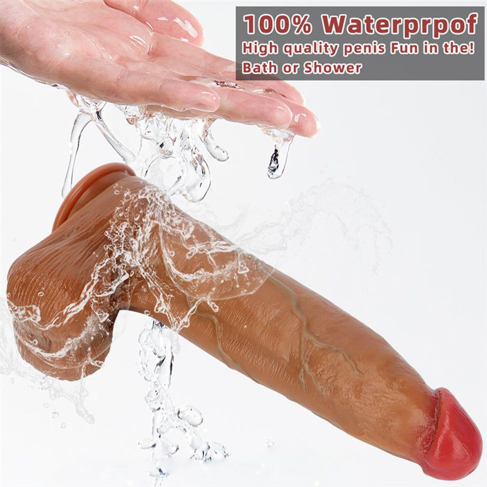 The Safest Material Green Veined Liquid Silicone Double Hardness Simulation Oversized Dildo – product view 7