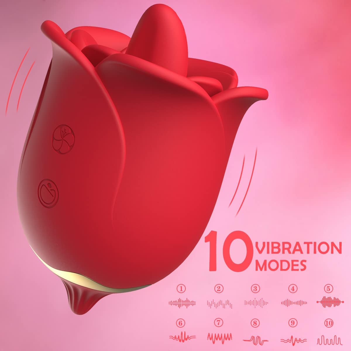 Rose Toys Nipples Clitoral Stimulator With Tongue For Women