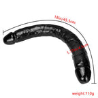 18 Inch Black Lesbian Double Ended PVC Dildo – product view 6