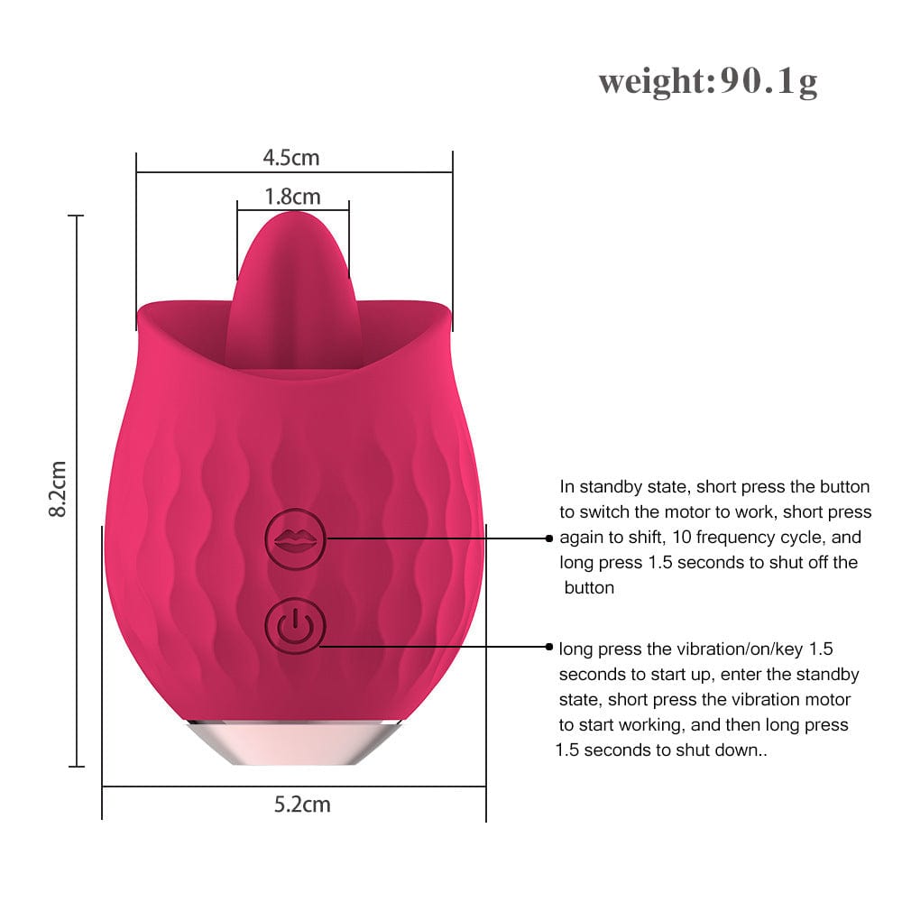 Rose Toy Vibrator For Women Clitoral Tongue Licking Vibrator