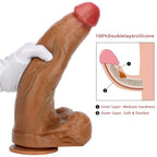 The Safest Material Green Veined Liquid Silicone Double Hardness Simulation Oversized Dildo – product view 3
