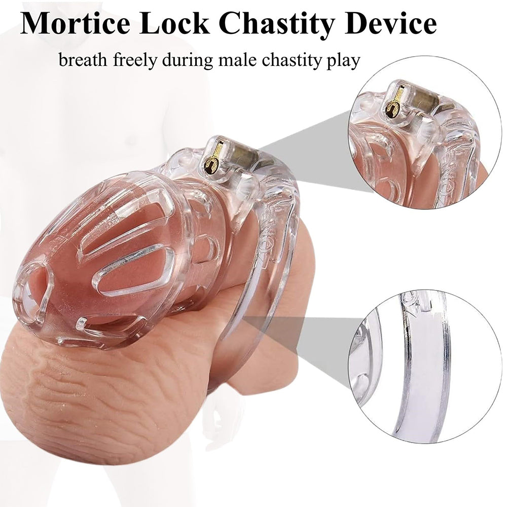 Male Penis Exercise Lightweight Chastity Cage - Adult Sex Toy with 4 Different Size Rings – product view 11