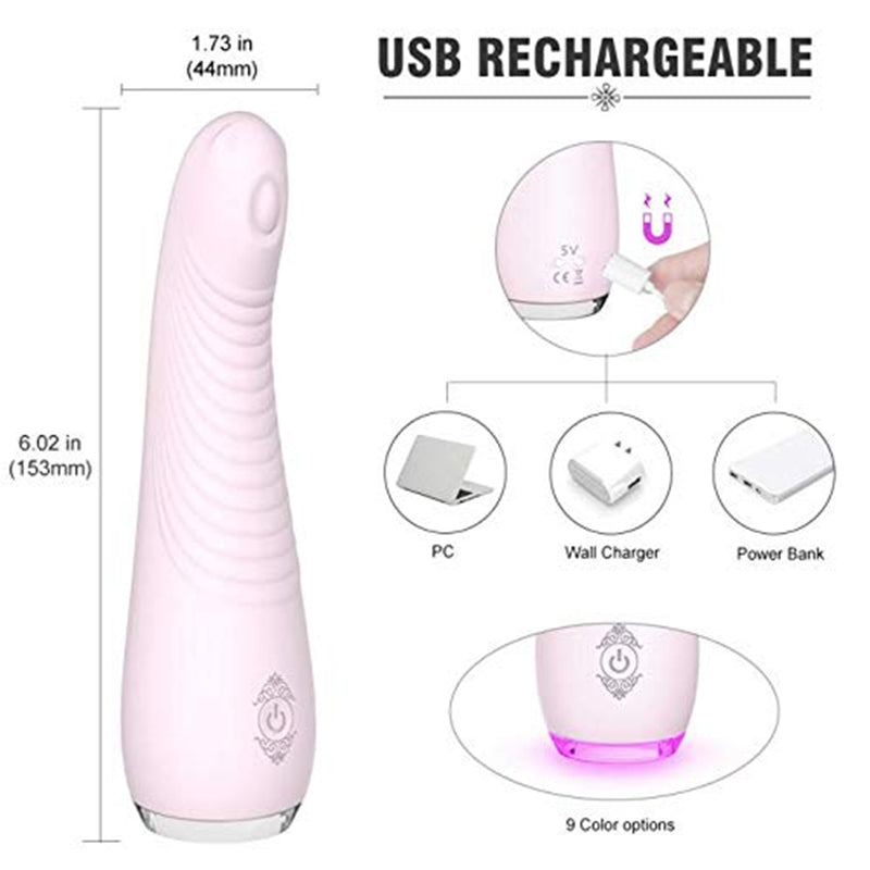Pink Cute Elephant Trunk Sex Toy G-Spot Anal Vagina Vibrating Silicone Dildo Vibrator – product view 4