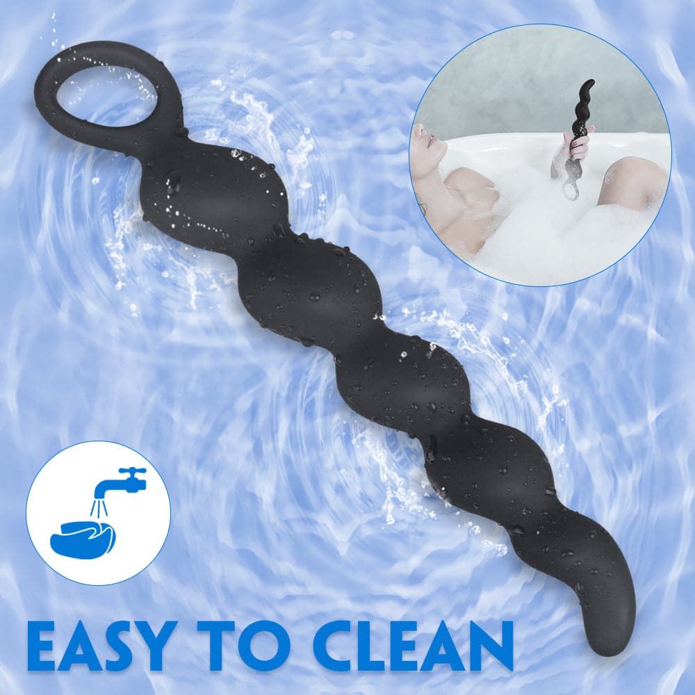 Extra Llong Vibrating Bead Butt Plug – product view 9