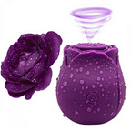 Rose Suction Vibrator 7 Frequency Sucking Clit Massage Rose Toy – product view 3