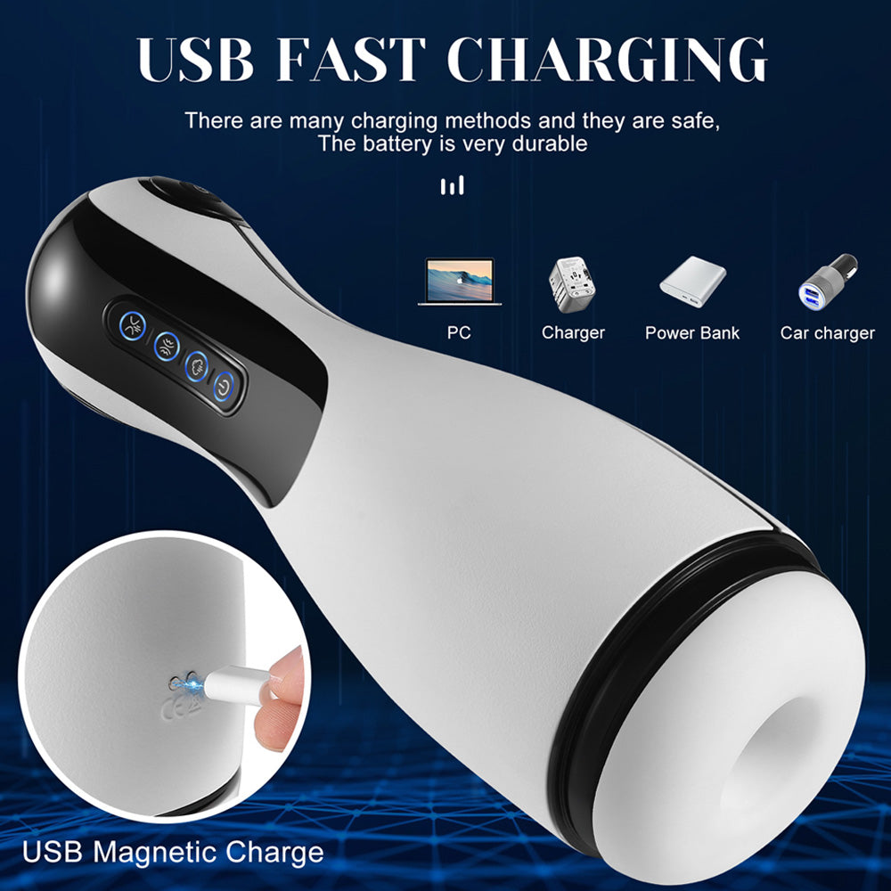 FlexForceⅡ Automatic Male Stroker 3D Textured Pocket Pussy with 10 Vibration 3 Sucking Silicone Sex Toy for Men — product image 3