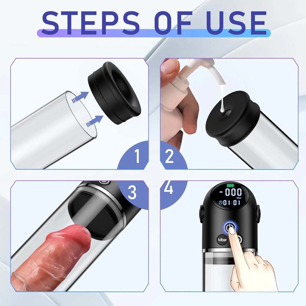 4 Suction Modes Digital Display Penis Trainer Electric Penis Pump — product image 6