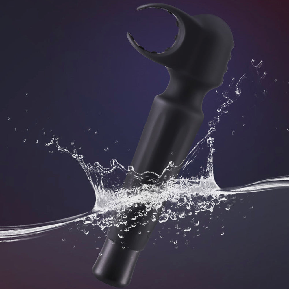Black Magic Wand Rechargeable Multifunctional Vibration Mode – product view 2