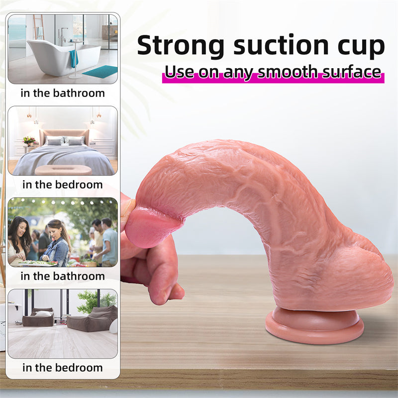 8 Inch Double Layer Liquid Silicone Dildo – product view 3