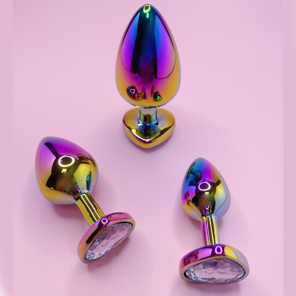 Metal Butt Plug - Anal Toying Colored Stainless Steel Metal Butt Plug – product view 6