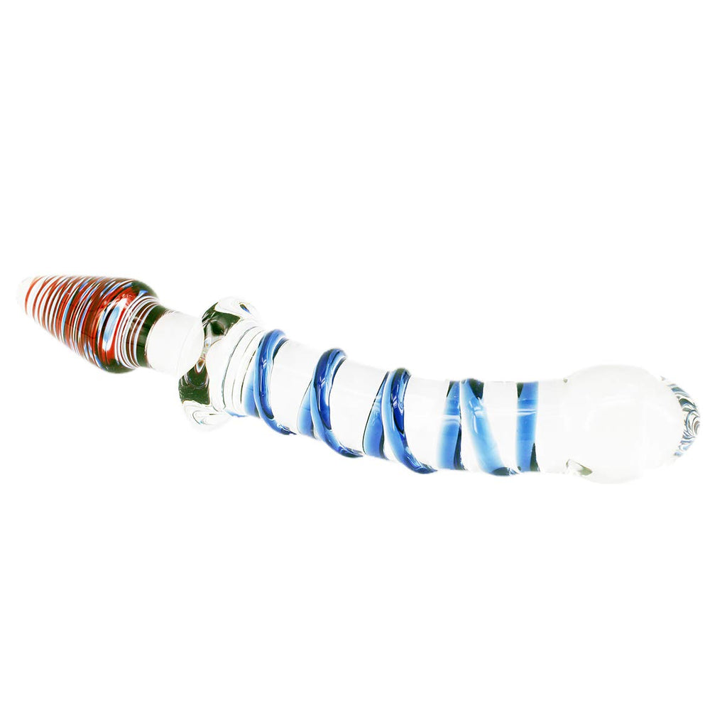 Colorful Ribbon Glass Dildo Crystal Female Masturbation Wand – product view 3
