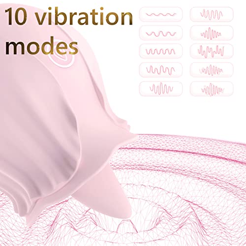 Rose Vibrator Series with Vibrating Tongue Vibrating Suction Sex Toys – product view 2