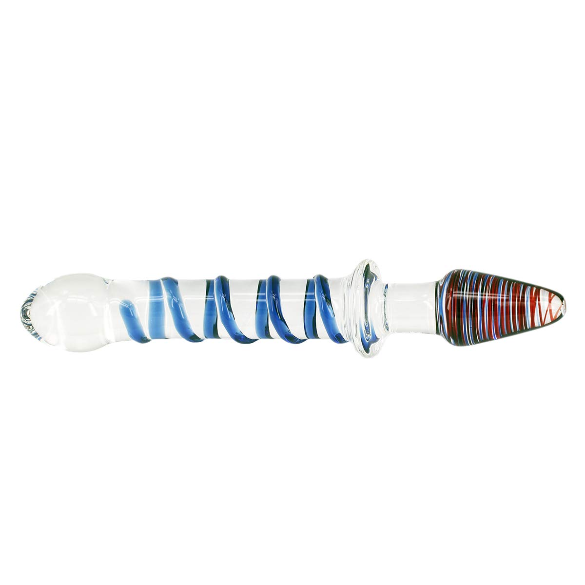 Colorful Ribbon Glass Dildo Crystal Female Masturbation Wand – product view 2