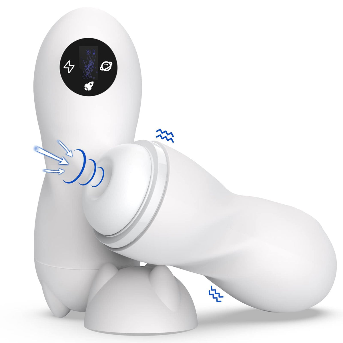 Small Rocket 9 Vibration 4 Suck Male Stroker Cup with 3D Realistic Textured — product image 7