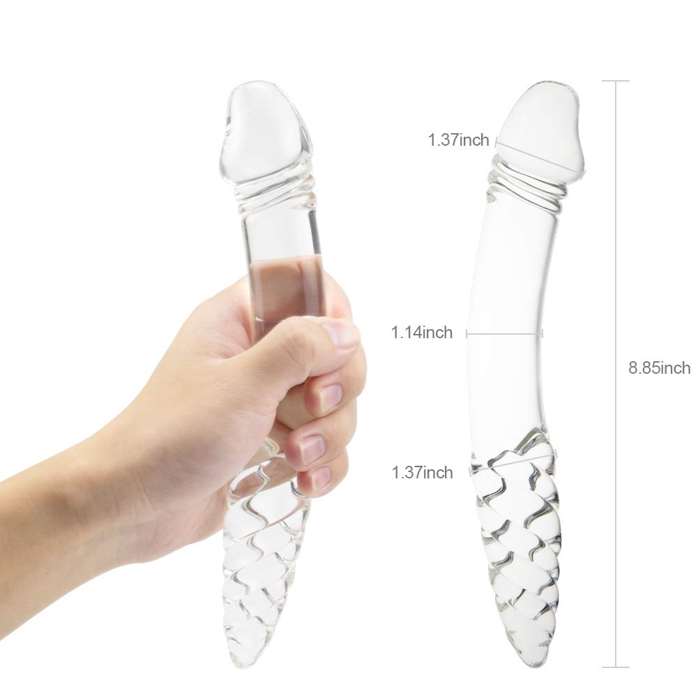 Crystal Double-Ended Glass Dildo – product view 5