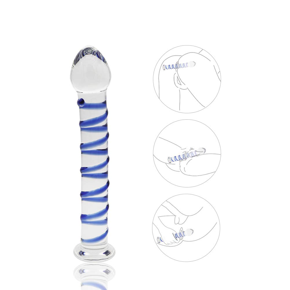 7.67 Inch Crystal Glass Dildo – product view 5