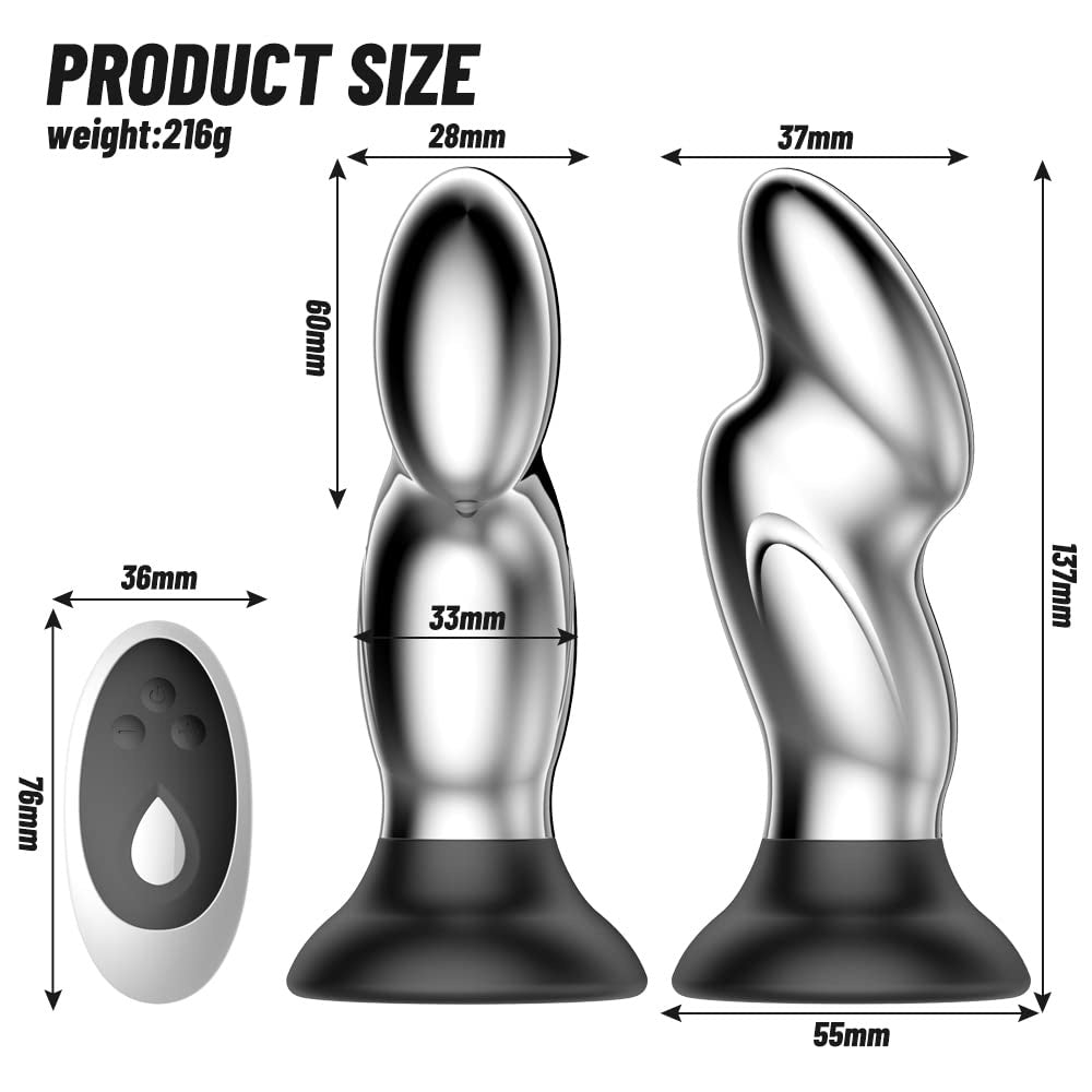Aluminum Alloy Silicone Waterproof Trainer Set Automatic Remote Control Anal Plug – product view 7