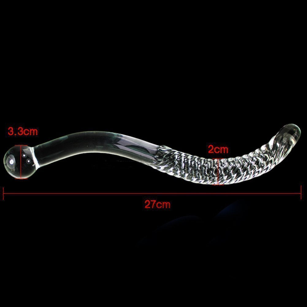 Crystal Glass Pleasure Wand Dildo – product view 3