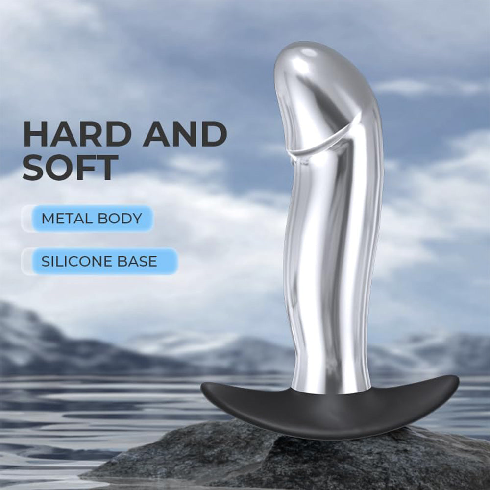 10 Vibration Modes Metal Anal Vibrator Butt Plug – product view 3